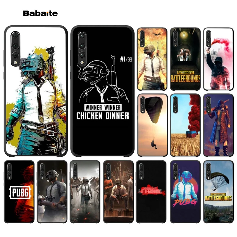 Чехол для телефона Babaite Hot Game PUBG Winner черный мягкий силиконовый чехол из ТПУ Haiwei P10