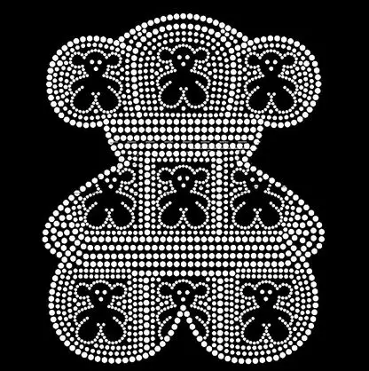 2 шт./лот медведь утюжок на Стразы мотивы аксессуары аппликация утюгом