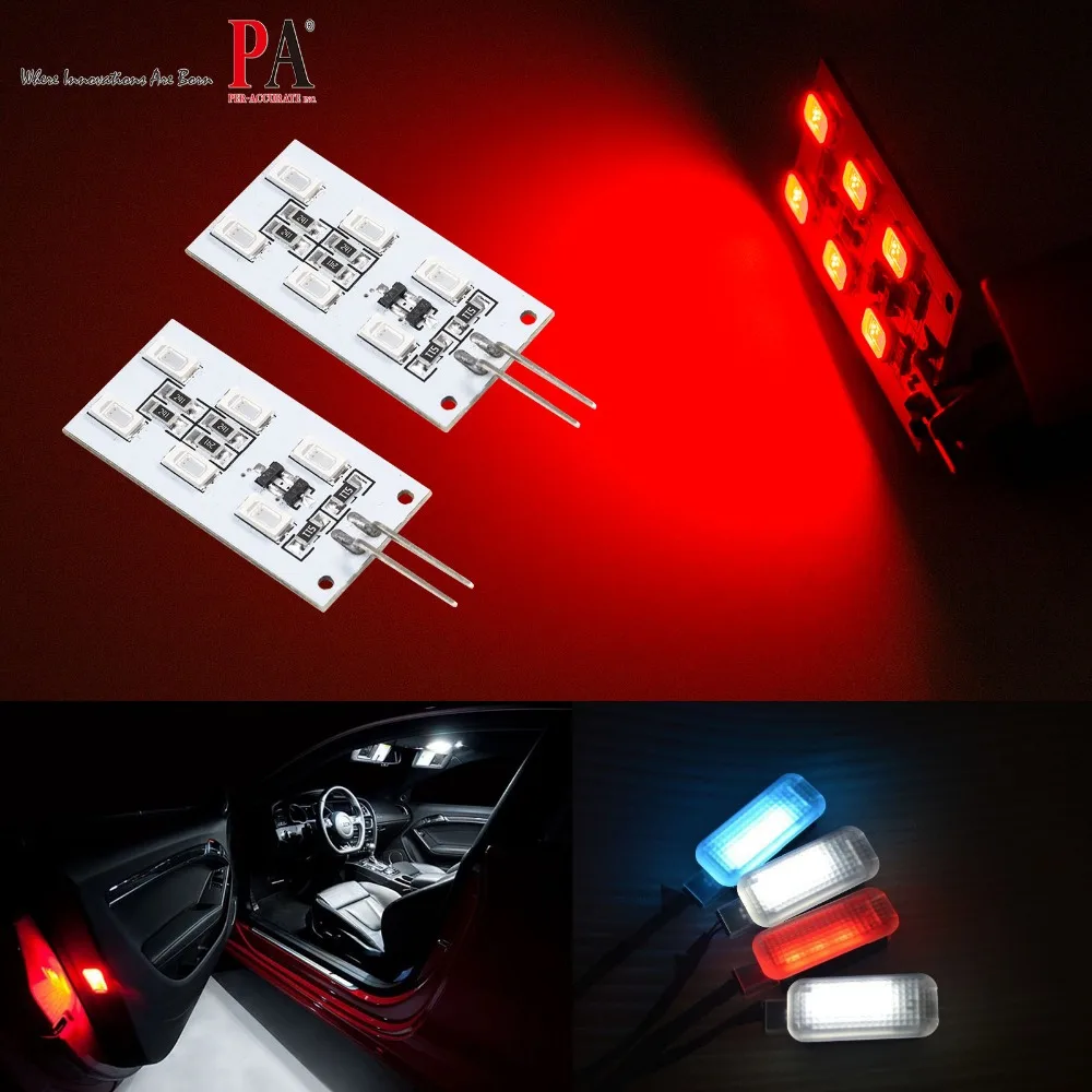 PA светодиодный 2 шт. x дверной подножник светильник для Audi 12V 6SMD 5630 Светодиодный