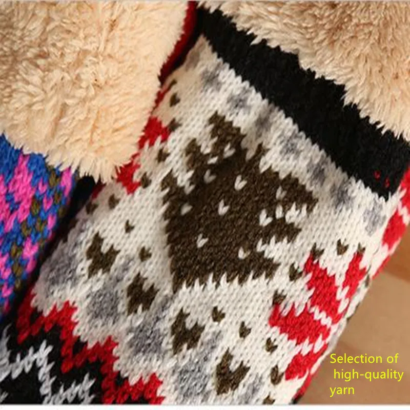 Free Shipping warm autumn and winter wool Mt Christmas tree gloves double with rope 100 piece | Дом и сад