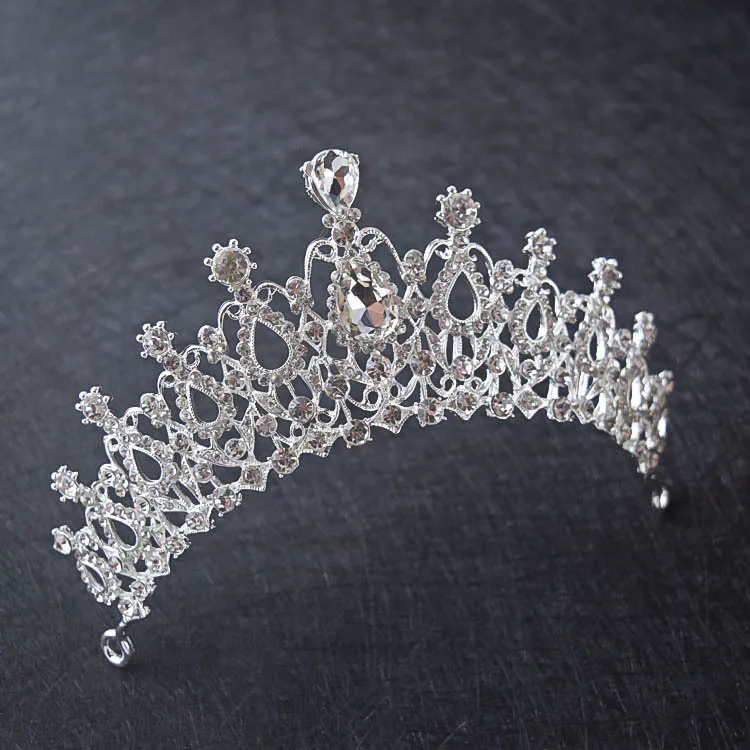 Набор свадебных ювелирных изделий с серебряными кристаллами тиары короны чокеры