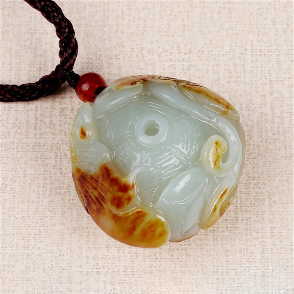 Китай натуральные семена Синьцзяна хэтяня джадеита ручная резьба подвеска с