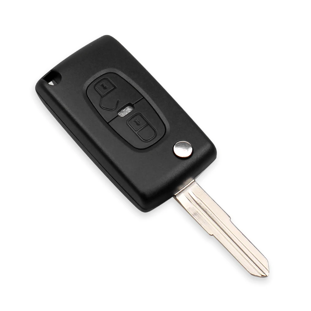KEYYOU 2 кнопки брелок автомобильный ключ чехол откидная оболочка ключа дистанционного управления для peugeot 4007 ET 4008 для Citroen C-Crosser C4 Fob MIT-11R blade