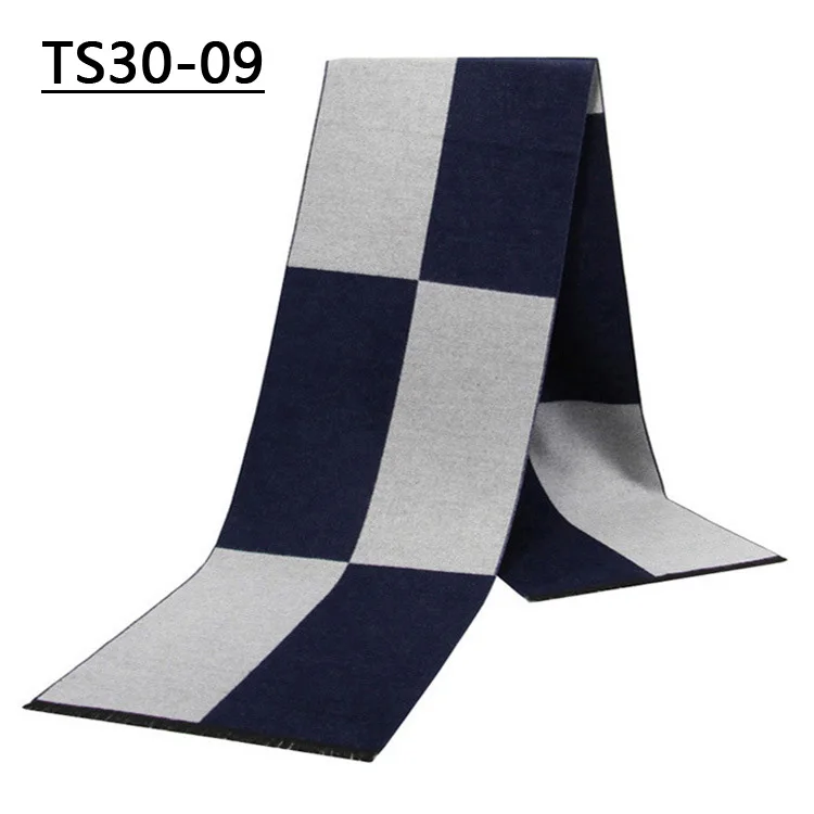 TS30 - 09 YISHLINE, модные, 180X30 см, Толстые мужские шарфы, зимние, мягкие, мужские, кашемировые, вискозные, с кисточками, шарф, модальный, подарок для отца и мужчины - Цвет: TS30 - 09