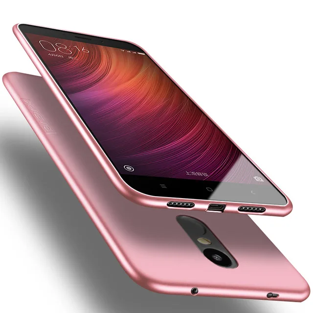 pink Для Redmi версия 4 Global version чехол X-Level мягкий матовый чехол из ТПУ для Xiaomi Redmi Note 4x Snapdragon 625 Силиконовая задняя крышка - Цвет: pink