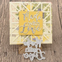 made with love letter metal cutting dies words for scrapbooking album card making paper embossing die cuts
