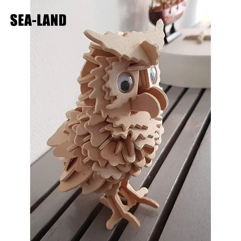 Игрушки для детей 3D головоломки DIY деревянные Волшебные животные детские игрушки