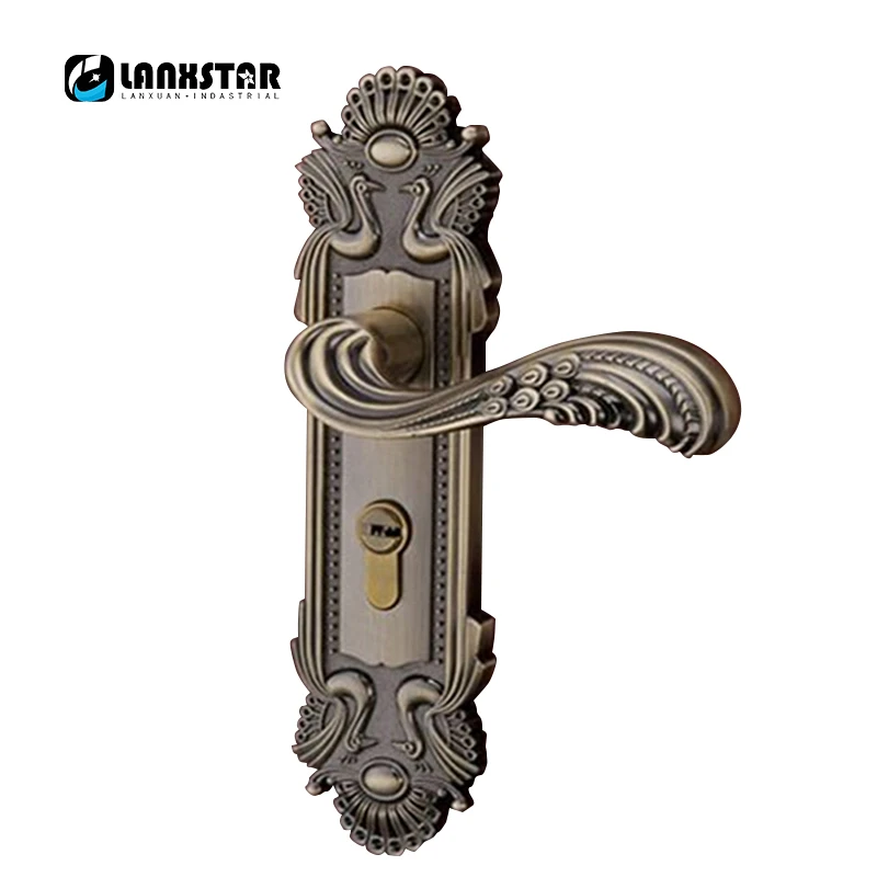 

European Jade Inset Indoor Wood Door Lock Ivory White Bedroom Mute Door Handle Locks High-grade Zinc Alloy Duty Room Handle Lock