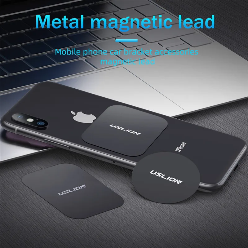 USLION Universal Metal Plate Disk iron Sheet Sticker for Magnet Car Mobile Phone Holder Stand Mount 1pc/2pcs/4pcs/6pcs | Мобильные