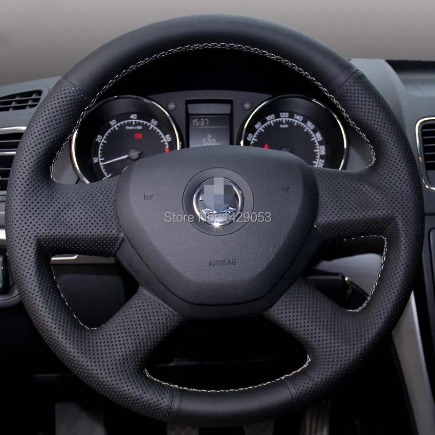 

Чехол для Skoda Octavia Yeti Rapid Fabia, чехлы из натуральной кожи для руля