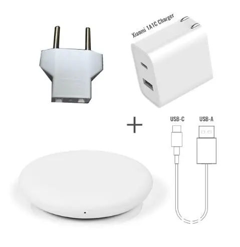 1A1C Add EU plug Xiao mi Оригинальное беспроводное быстрое зарядное устройство 20 Вт макс для mi 9(20 Вт) mi X 2 S/3(10 Вт) Qi EPP совместимый мобильный телефон(5 Вт) несколько безопасный - Цвет: 1A1C Add EU plug