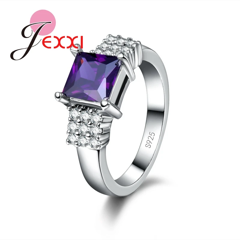 Кольцо женское из серебра 925 пробы с сапфиром|ring ring|rings 2rings silver women |