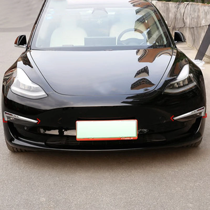 Мой хороший автомобиль из нержавеющей стали фары декоративные блестки фары брови декоративные патчи для Tesla модель 3 Аксессуары