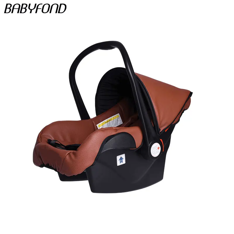 Babyfond 3 в 1 рамка из алюминиевого сплава Роскошная PU водонепроницаемая кожа Роскошная тележка много цветов опционально, Гонконг бесплатно - Цвет: brown car seat
