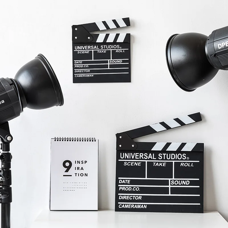 Nordic decorative ornaments black and white Clapboard film clapper director playing board photo studio shooting props bedroom | Дом и сад