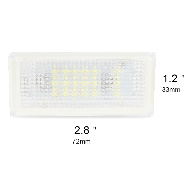

Fishberg 3528 SMD 18 Led Car Number Plate Light White 6000k No Error License Plate Light Bulb For BMW e46 E46 2D M3 Facelift