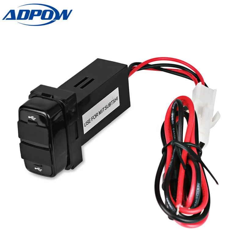 Автомобильное зарядное устройство с двумя разъемами USB 5 в 2 1 А Преобразователь