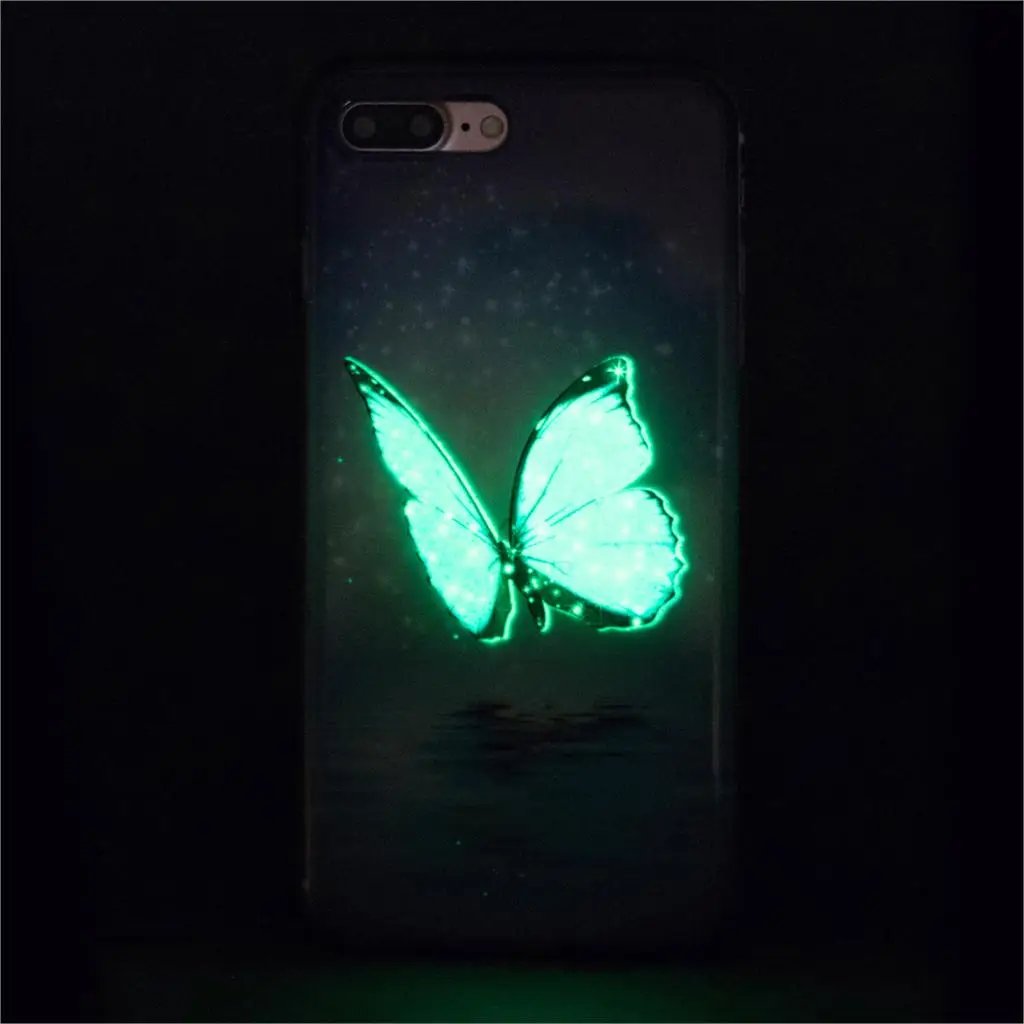 Мягкий силиконовый чехол бабочка для iPhone X 8 7 6 6S Plus 6Plus 7Plus 5 SE 2020 бампер задняя