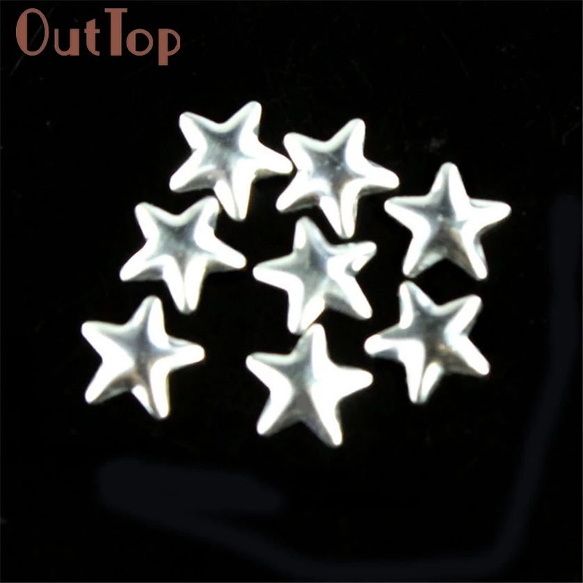 OutTop 2019 цветные женские ногти 150 шт. золотые серебряные 5 мм звездочки