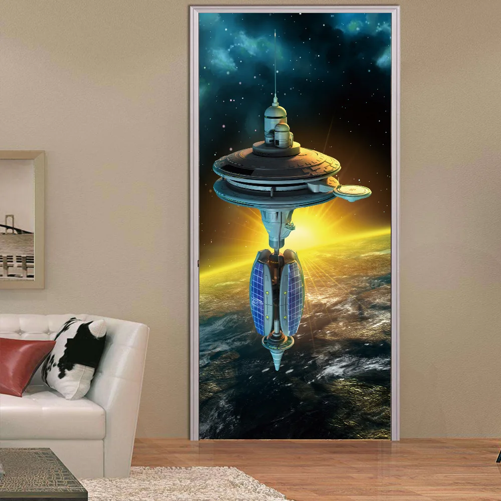 Наклейка на дверь арки цветок Селигман кофейня подарок магазин клетка для