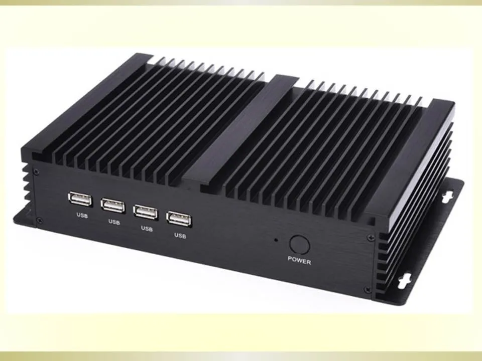 Verkaufen Lüfterlose Mini-pc Industrie-pc Mit USB 3.0 Dual Gigabit Lan 4 COM HDMI Intel Celeron C1037U Core I5 3317U Windows 10 Linux