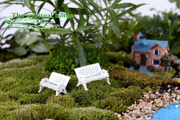 2 шт. миниатюрные садовые скамейки для украшения дома|garden fairy|garden diygarden miniatures |
