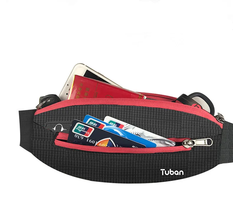 Unisex Running Waist Bag Sport Pack Waterproof Mobile Phone Holder Gym Fitness Belt with Headphones Holes | Спорт и развлечения