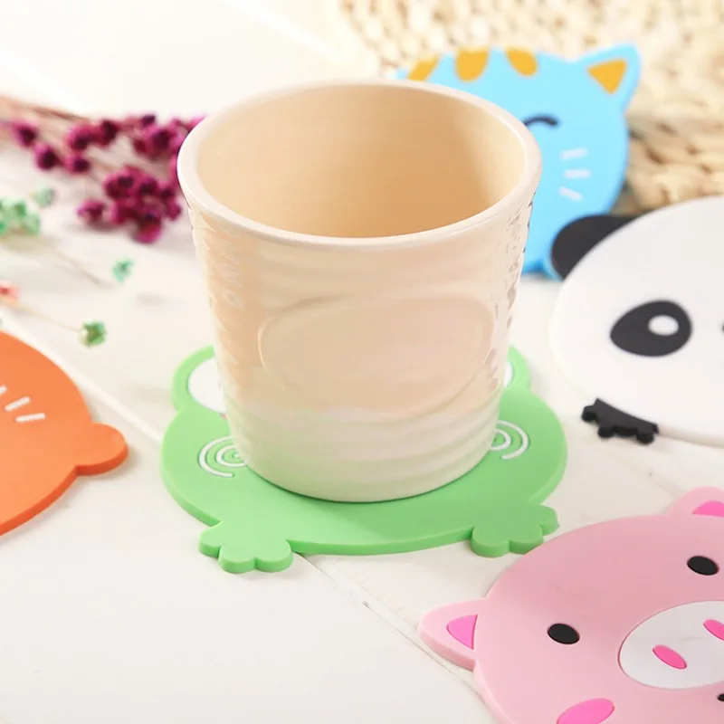 Милый мультяшный силиконовый нескользящий изоляционный коврик подставка под