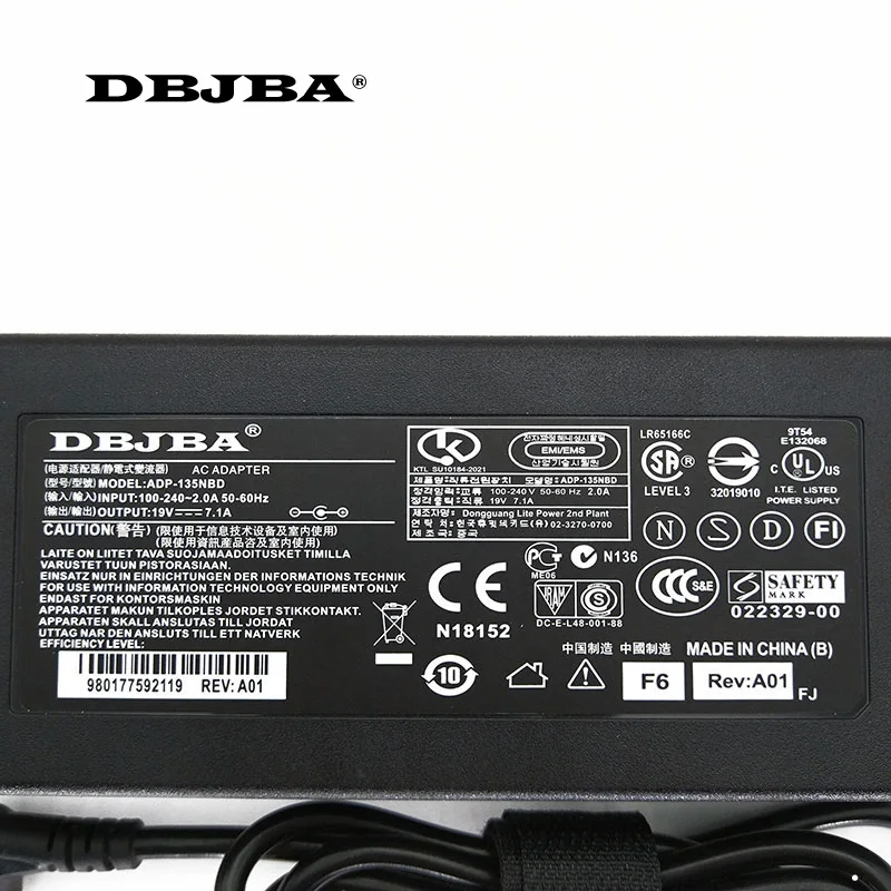 135 Вт Аккумулятор для ноутбука AC адаптер Зарядное устройство ACER LITEON VN7-791G-74SH