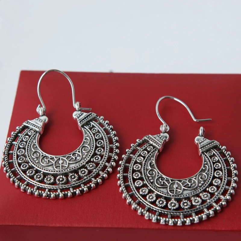 Винтажные серьги-кольца E045 круглые серьги в богемном стиле Женские Подарочные