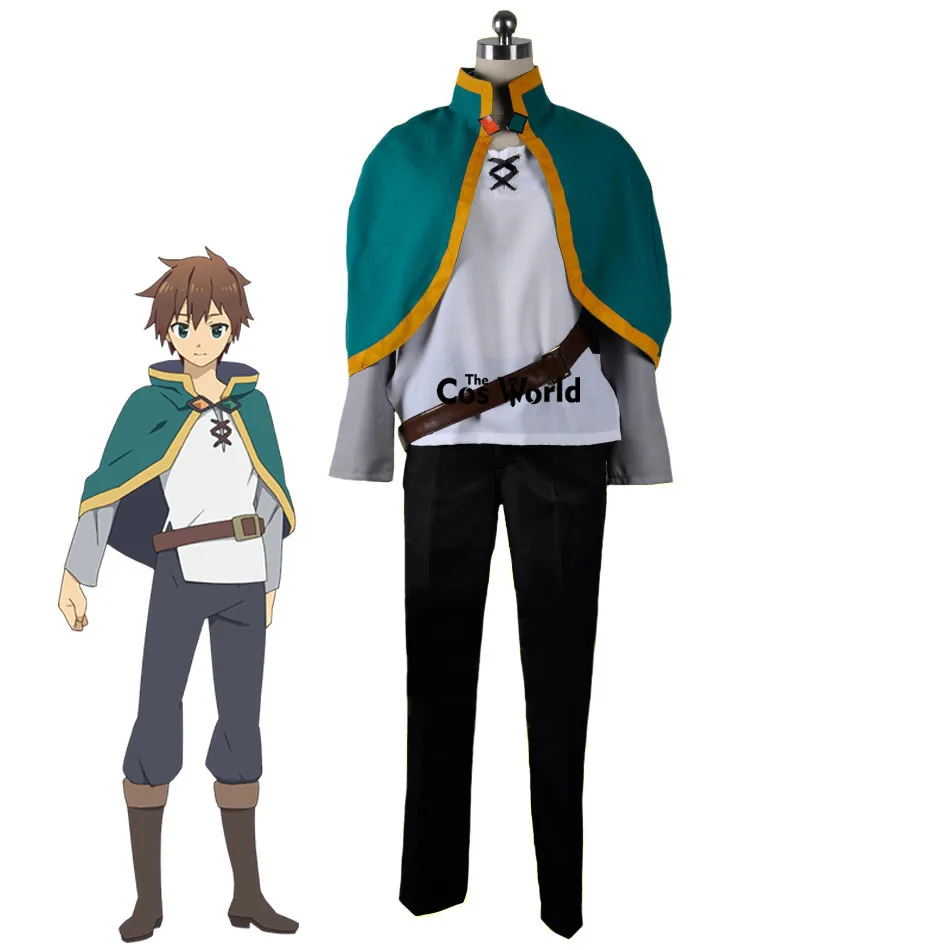 KonoSuba Божье благословение на этом чудесном мире Сату Kazuma плащ униформа наряд аниме костюмы для косплея