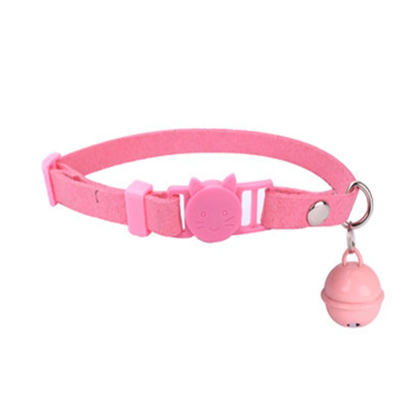 5 цветов безопасная Пряжка Регулируемый ошейник для кошек с колокольчиком