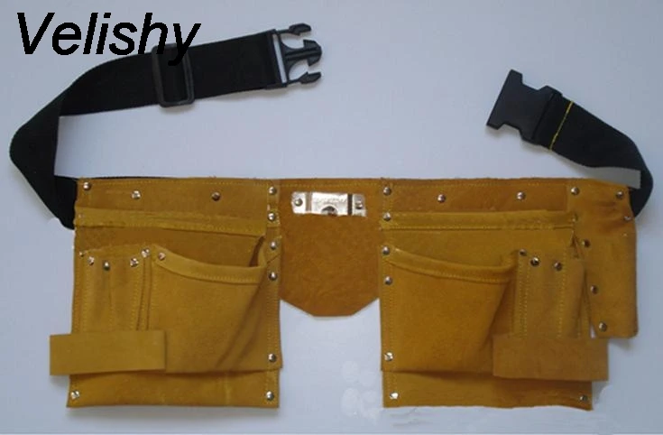 Двойной кожаный чехол для инструментов держатель ремня электрик строительство
