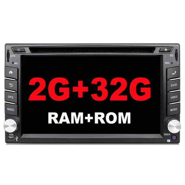 2G 32G 2 din android 9,0 автомобильный dvd для nissan qashqai x-trail almera juke Универсальный Автомобильный мультимедийный плеер gps навигация - Цвет: 2G 32G