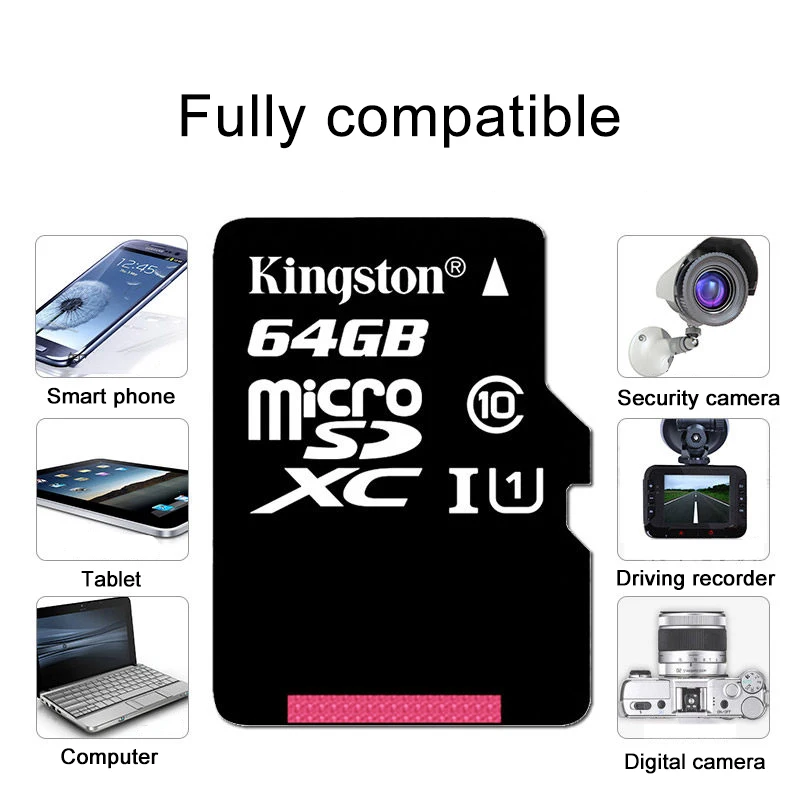 Карта памяти Kingston Class 10 Micro SD 32 ГБ 8 16 64 128 ГБ|micro sd card 32gb|tf 32gbsd 32gb |