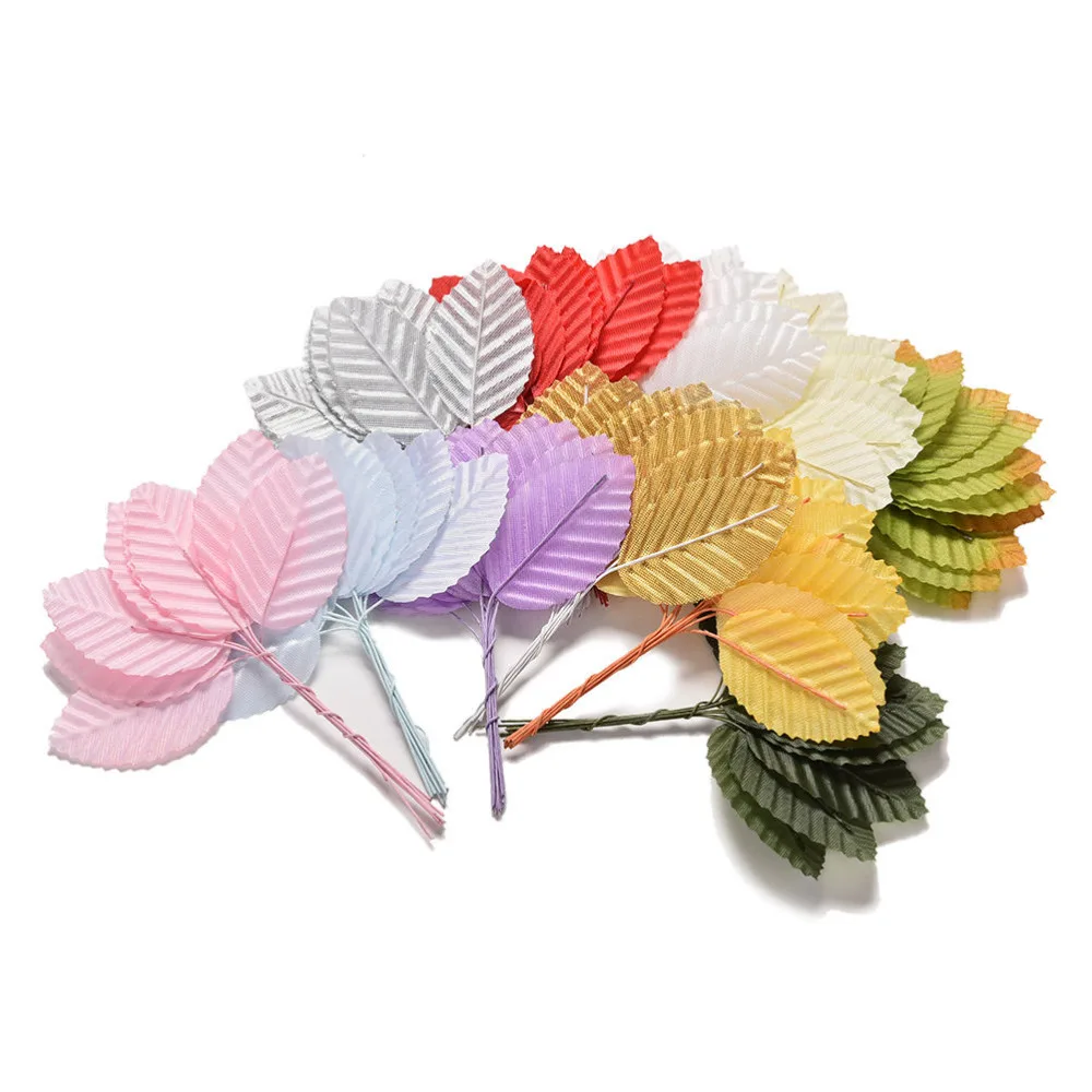 10 штук упак. шелковые чулки с искусственными листьями для скрапбукинга украшения