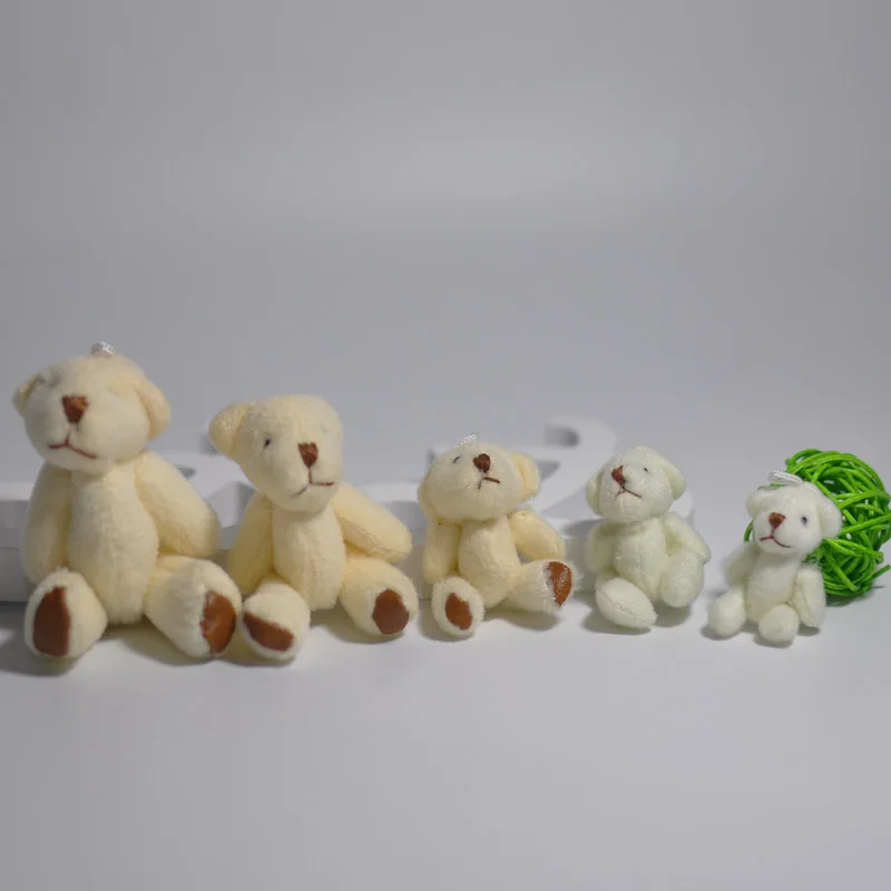 Новая деталь 10 шт./лот мини Мягкий шарнирный медведь Тедди длинные шерстяные