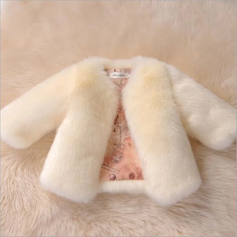 Для детей теплое пальто с воротником из искусственного меха лисы для девочек