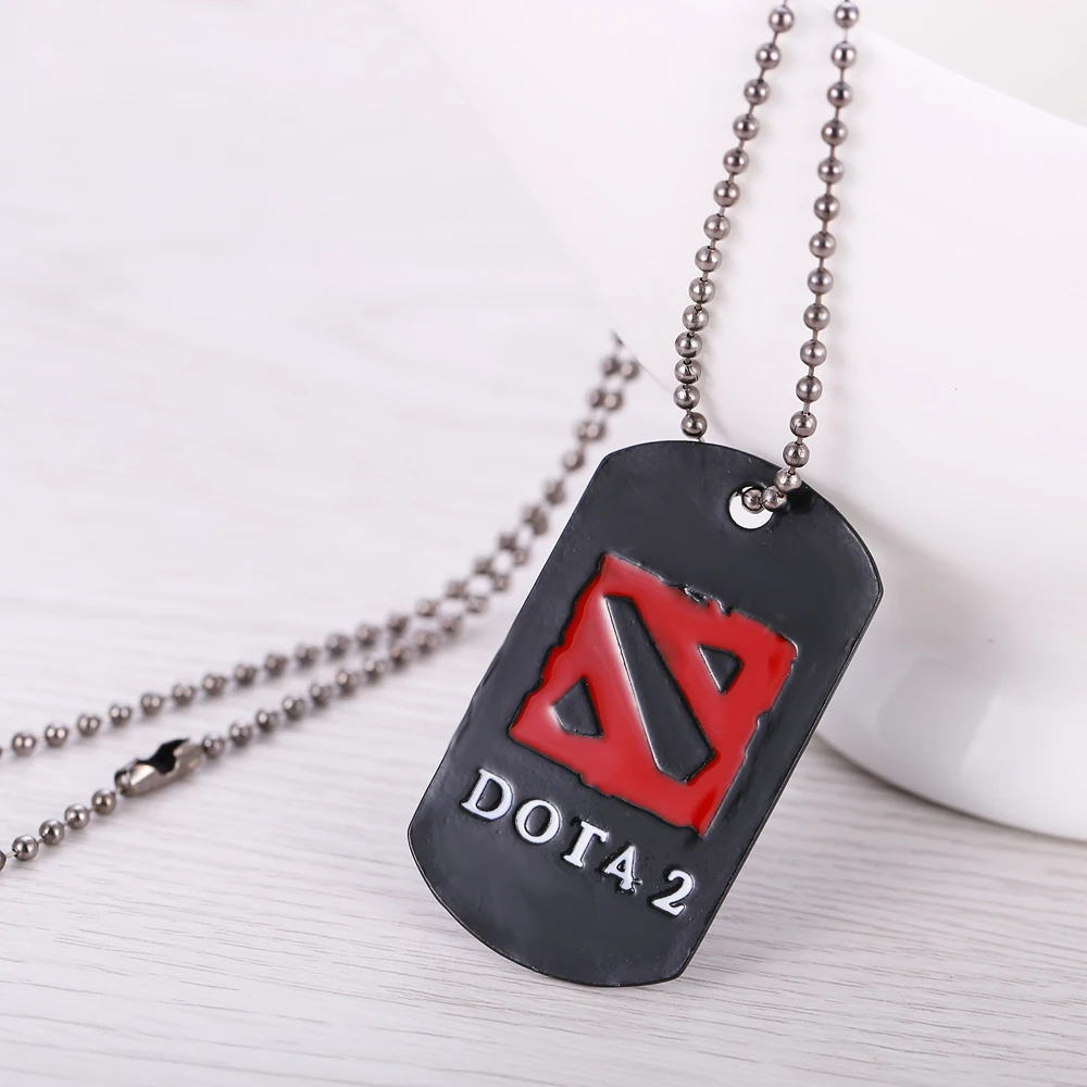 HSIC Dota 2 металлическое ожерелье с подвеской логотипом Винтажные Ювелирные изделия