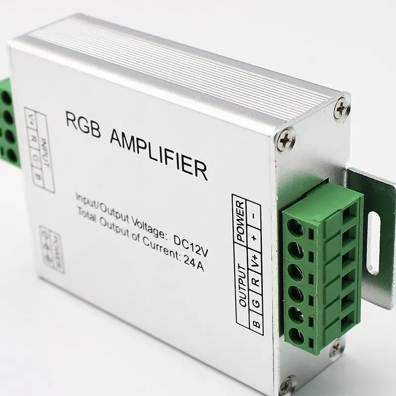 1pcs DC 12V-24V Aluminum Case 12A 24A RGB Amplifier for SMD 3528 &amp 5050 LED Strip Light | Освещение