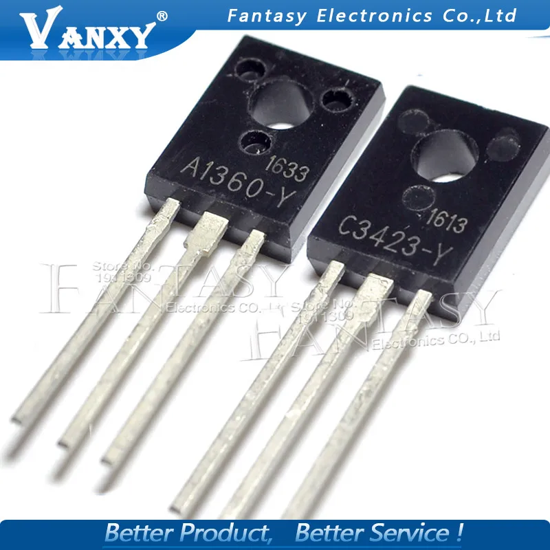 10 шт. (5 A1360 + 5 C3423 ) 2SA1360 TO 126 2SC3423 TO126 новый оригинальный|Интегральные схемы| |