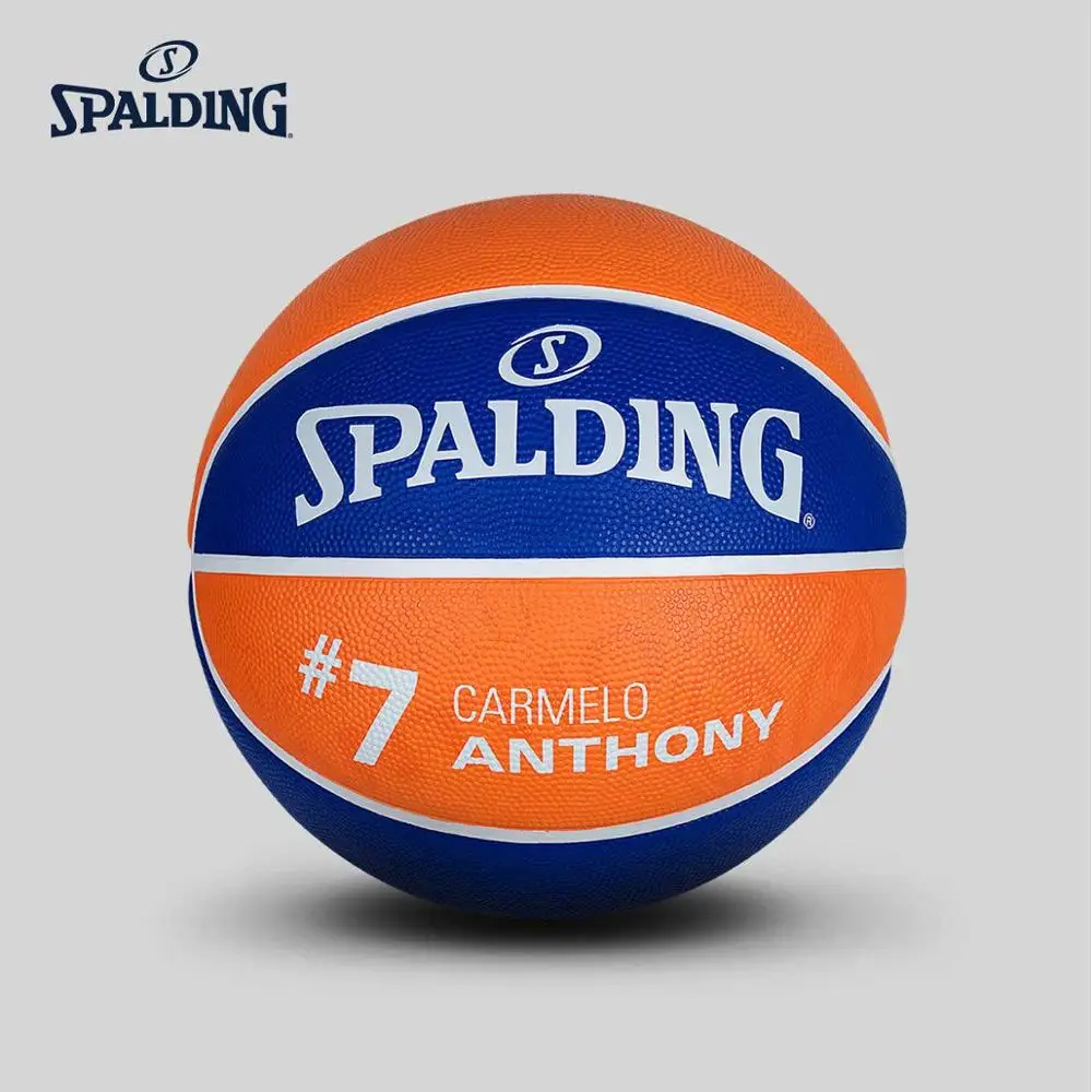 SPALDING outdoor Carmelo Anthony signature basketball official size 7 rubber men's match ball basketbol 83-341Y