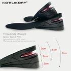 KOTLIKOFF 3-9 см, увеличивающая рост стелька, подтяжка по высоте, регулируемая вставка для обуви, высокая поддержка, впитывающая Подушечка Для Ног