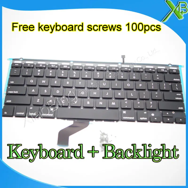 Совершенно новая английская клавиатура + Подсветка 100 шт. винтов для клавиатуры