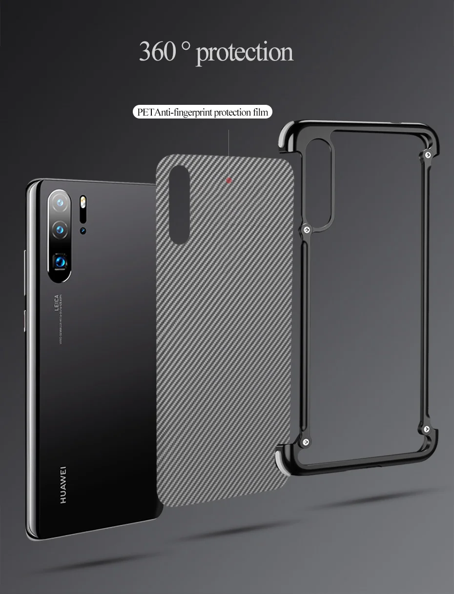 Металлический чехол с подушкой безопасности для huawei P30, чехол с подушкой безопасности, металлический бампер для huawei P30 Pro, чехол
