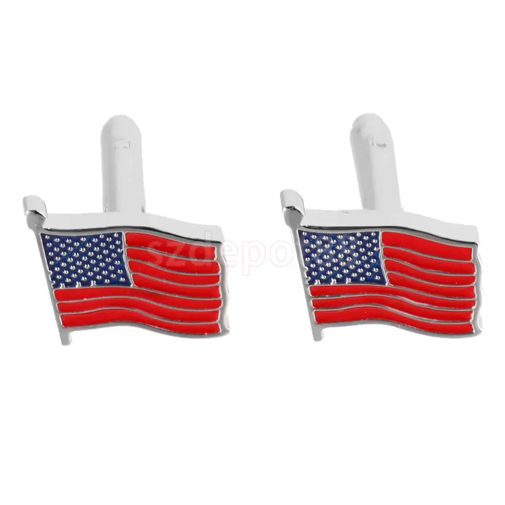 Hot American Flag USA Patriotic Cuff Links Men's Wedding Party Gift | Украшения и аксессуары