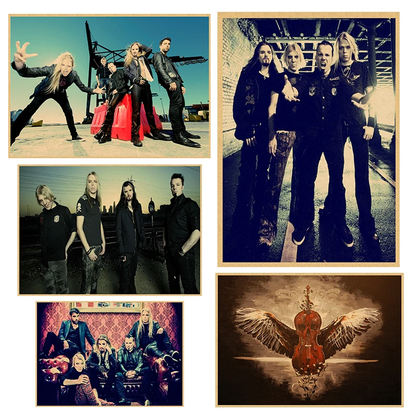 Винтажный Ретро-постер Apocalyptica в стиле рок-группы музыки гитары матовая