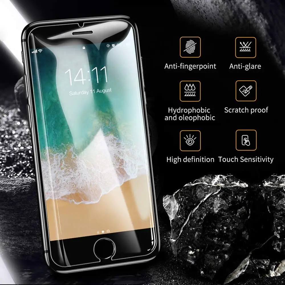 9H закаленное стекло 2.5D защита экрана телефона 6/6S/7/8/7Plus/8Plus/XR/XS MAX защитное на