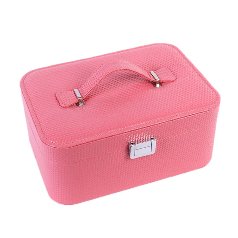 Quickdone 1 шт. модные женские кожаные шкатулка для ювелирных изделий косметички