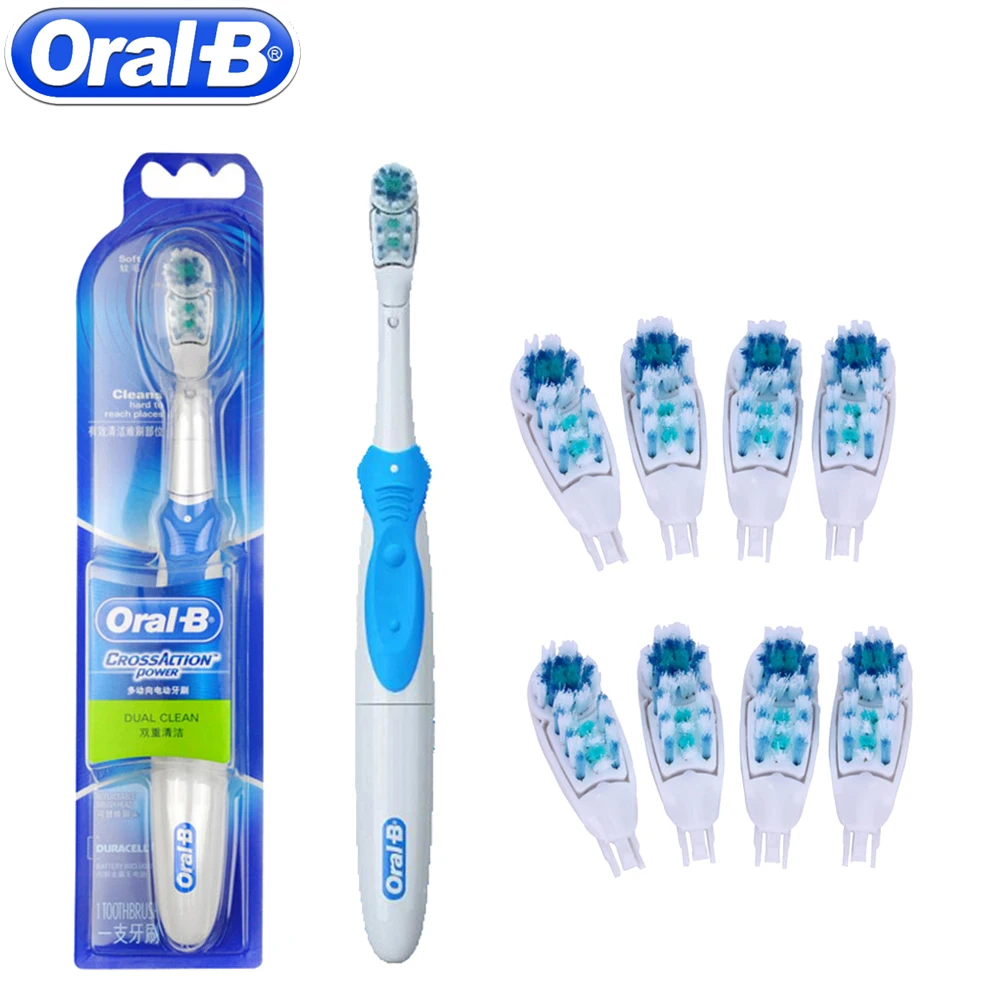 Электрическая зубная щетка Oral B Cross Action для отбеливания зубов электрическая без